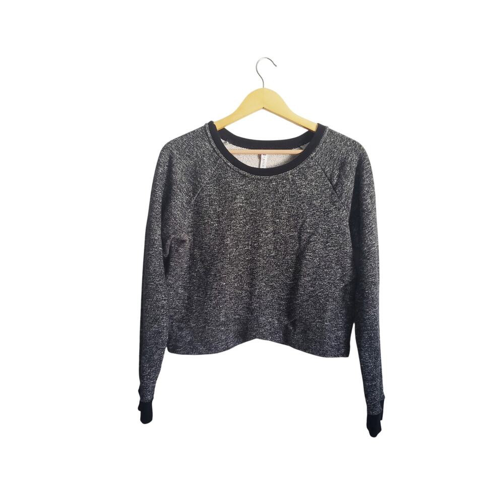 Fabletics Keeva Pullover in Black Speckle Size Large
